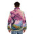 Japanese cherry blossom puffer jacket - men back