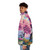 Japanese cherry blossom puffer jacket - men side left