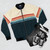 Vintage retro stripes bomber jacket - Flat lay