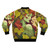 Nature-inspired Poison Ivy bomber jacket with a whimsical, art nouveau-style female portrait - Back