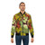 Nature-inspired Poison Ivy bomber jacket with a whimsical, art nouveau-style female portrait - Lifestyle
