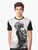 Graphic t-shirt featuring a spooky and terrifying Bernie design with horror, zombie, and death elements - Men