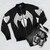 Venom Symbiote Alien Bomber Jacket featuring Eddie Brock (Tom Hardy) from Marvel Comics - Flat lay