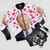 Joe Biden Bomber Jacket with Political Branding - Flat lay