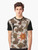 Graphic t-shirt design featuring a Watership Down-inspired pattern with rabbits, Lord Frith, and natural elements. - Men