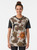 Graphic t-shirt design featuring a Watership Down-inspired pattern with rabbits, Lord Frith, and natural elements. - Women