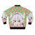Stylized Kanna Kamui bomber jacket from the anime series Miss Kobayashi's Dragon Maid, featuring an "angery" expression. - Back