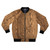 Wooden bomber jacket with natural wood grain and softwood texture