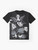 Creepy cute occult Baphomet graphic design t-shirt - Flat lay