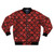 Crimson dragon scales bomber jacket with a unique dragon scales texture design