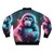 Cute and adorable gorilla printed on a bomber jacket - Back