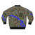 A retro-style bomber jacket featuring the iconic SimCity 2000 game logo and pixel art design. - Back