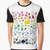 Battle for Dream Island (BFDI) and The Power of Two (TPOT) cast members printed on a graphic t-shirt, including Firey, Leafy, Bubble, Flower, Lollipop, Black Hole, and Barfbag.