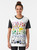 Battle for Dream Island (BFDI) and The Power of Two (TPOT) cast members printed on a graphic t-shirt, including Firey, Leafy, Bubble, Flower, Lollipop, Black Hole, and Barfbag. - Women