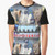 9/11 conspiracy theory graphic t-shirt featuring the "dustification" of the World Trade Center towers
