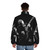 Metallica James Hetfield Vector Art Puffer Jacket for Heavy Metal Music Fans - men back