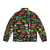 Jamaican One Love Culture Pattern Puffer Jacket - Back