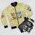 Golden Sun Djinn inspired bomber jacket featuring game-inspired design - Flat lay