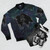 Impossible Minimalist Bomber Jacket featuring an acid wash design, inspired by music and art - Flat lay