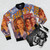 Buffy the Vampire Slayer 90s aesthetic bomber jacket with rectangular design - Flat lay