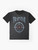 Trapstar "Watch Your Back" graphic t-shirt with vibrant purple and silver design - Flat lay