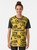 Caution graphic t-shirt with police tape, warning symbols, and law enforcement-related imagery - Women