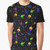 90s retro graphic t-shirt with neon glow and vintage design