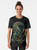Jade Dragon Graphic T-Shirt featuring a Chinese dragon design in gold and green colors - Women