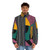 Jack and Sally Nightmare Before Christmas Puffer Jacket featuring iconic characters - men front