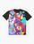 Retro-style graphic t-shirt featuring the Cutie Mark Crusaders from the My Little Pony: Friendship is Magic series in a synthwave, 80s-inspired design. - Flat lay