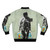 Banksy-inspired bomber jacket with astronaut and shopping bags design - Back