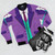 Funky colors suit tie and vest bomber jacket for men - Flat lay