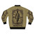 Crossroad Blues Bomber Jacket with Blues Music Imagery - Back