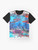 Subnautica underwater survival graphic t-shirt featuring sea life and submarine designs - Flat lay