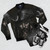 Captain Jack Sparrow Bomber Jacket featuring Johnny Depp's iconic character from Pirates of the Caribbean - Flat lay