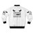 Anime-style bomber jacket with "Speaking is NOT Communication" text - Back