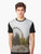 Graphic t-shirt featuring the iconic Ferris Wheel in the abandoned city of Pripyat, Chernobyl - Men