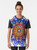 Graphic t-shirt featuring a colorful circle pattern design and mandala-inspired elements. - Women