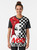 Drag queen wearing a checkerboard graphic t-shirt - Women