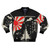 Bomber jacket with Japanese battleship and rising sun design, featuring patriotism, hard work, and compassion.