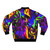 Bright and vibrant rave-inspired neon glow stick bomber jacket - Back