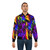 Bright and vibrant rave-inspired neon glow stick bomber jacket - Lifestyle