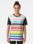 Progress pride flag graphic t-shirt with inclusive LGBTQ+ and social justice colors and symbols - Women