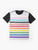 Progress pride flag graphic t-shirt with inclusive LGBTQ+ and social justice colors and symbols - Flat lay