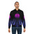 80s Sunset Aesthetic Bomber Jacket with Computer Graphics and Vapor Wave Design - Lifestyle