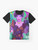 A graphic t-shirt featuring a portrait of Joan Collins, a famous queer icon. - Flat lay