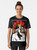 Kung Fu 36th Chamber Graphic T-Shirt featuring a martial arts design with icons like Bruce Lee and Jet Li - Women