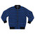 Cobalt blue and black horizontal stripes bomber jacket