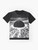 Akira Japanese anime-inspired graphic t-shirt with an explosion design representing the future dystopia of Neo Tokyo. - Flat lay