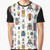 Colorful watercolor illustration of various beetle species on a graphic t-shirt